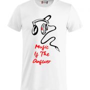 Music Is The Answer Rosso Maglia